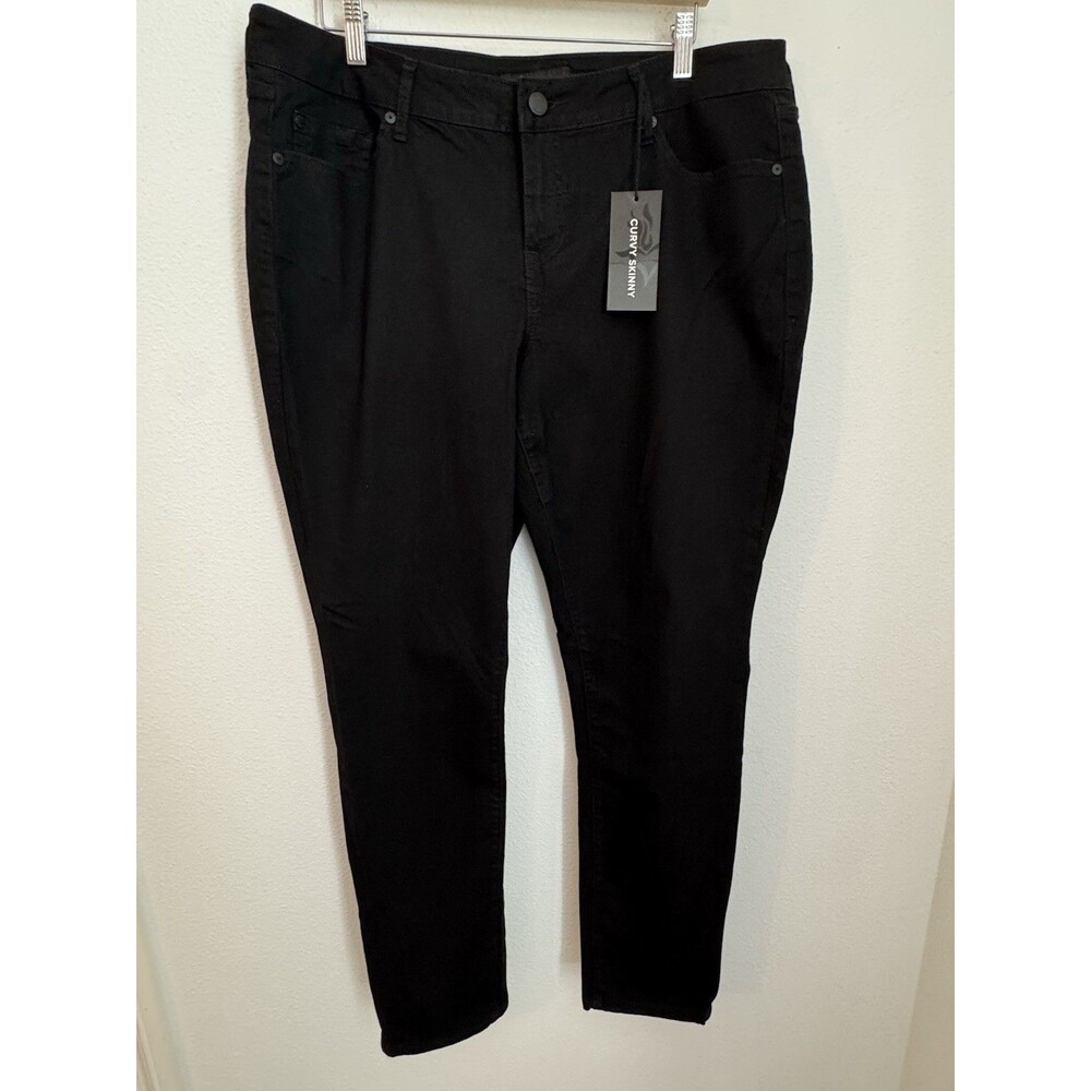 NEW Torrid Curvy Skinny Ankle Jeans Stretch Black Plus Size 18 Regular Dark Wash